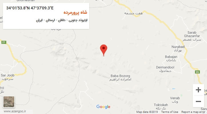 روستای شاه پرورمرده بر روی نقشه