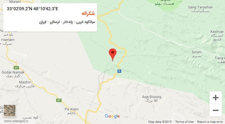 روستای شکراله بر روی نقشه