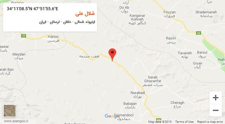 روستای شلال علی بر روی نقشه