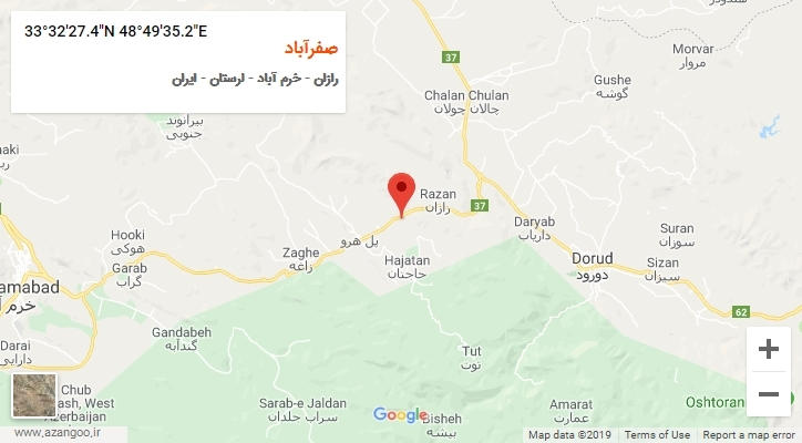 روستای صفرآباد بر روی نقشه