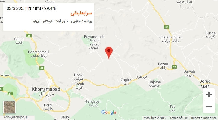 روستای سرابعلینقی بر روی نقشه