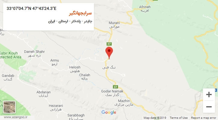 روستای سرابجهانگیر بر روی نقشه