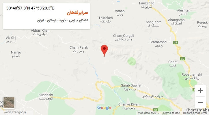 روستای سرابرفتخان بر روی نقشه