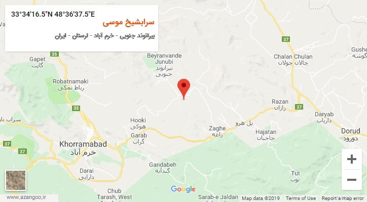 روستای سرابشیخ موسی بر روی نقشه