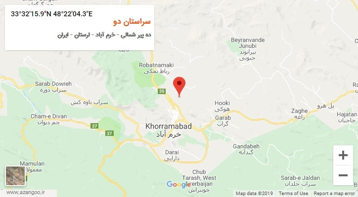 روستای سراستان دو بر روی نقشه
