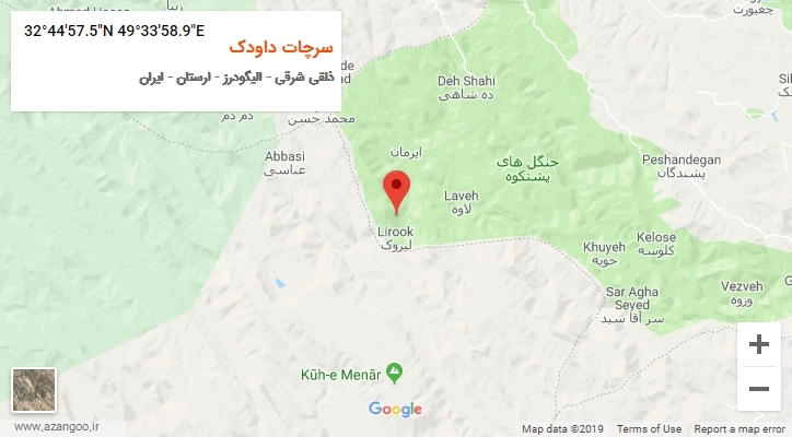 روستای سرچات داودک بر روی نقشه