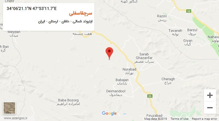 روستای سرچقاسفلی بر روی نقشه