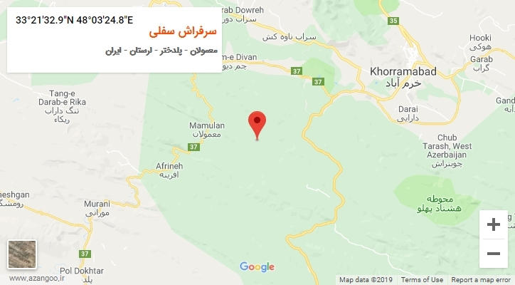 روستای سرفراش سفلی بر روی نقشه