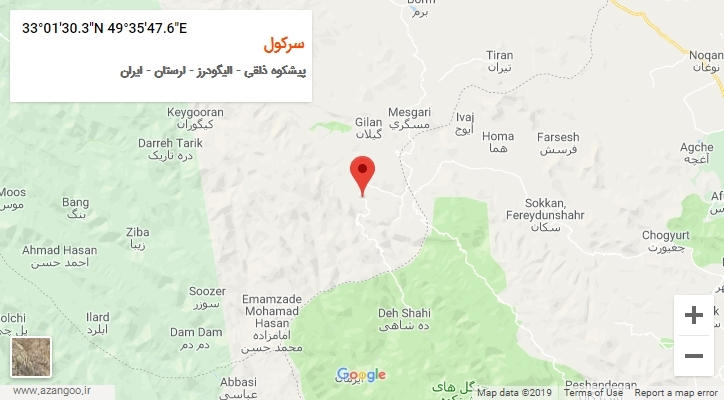 روستای سرکول بر روی نقشه