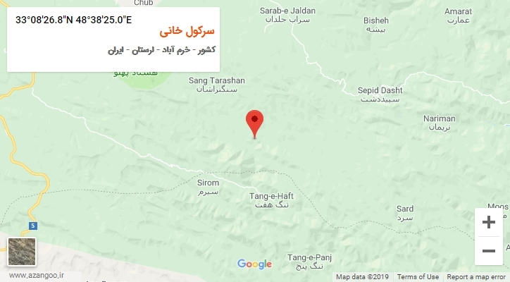 روستای سرکول خانی بر روی نقشه