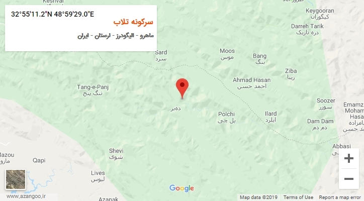 روستای سرکونه تلاب بر روی نقشه