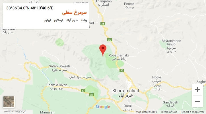 روستای سرمرغ سفلی بر روی نقشه