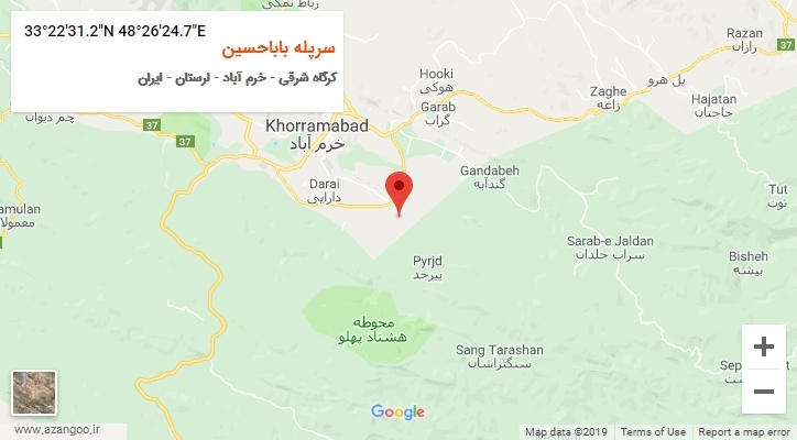 روستای سرپله باباحسین بر روی نقشه