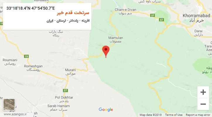 روستای سرتخت قدم خیر بر روی نقشه