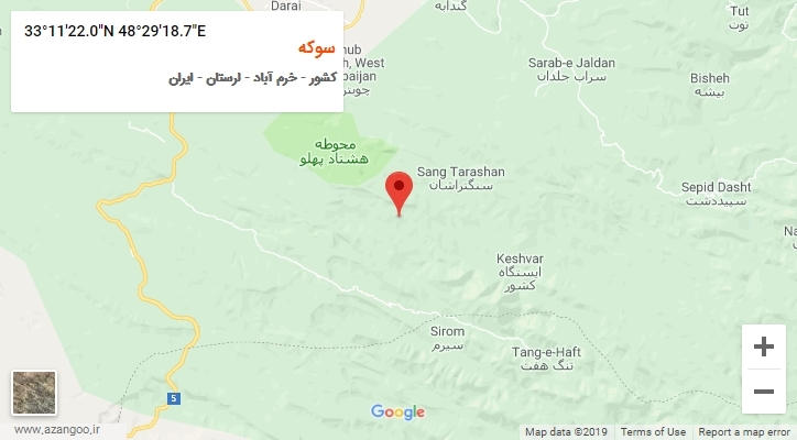 روستای سوکه بر روی نقشه