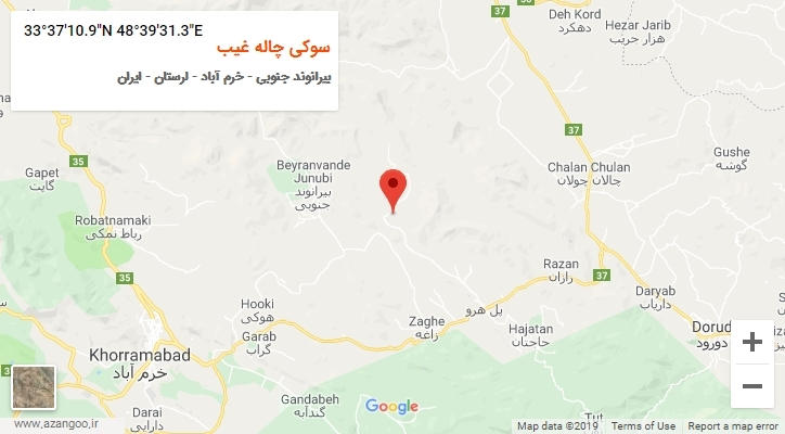 روستای سوکی چاله غیب بر روی نقشه