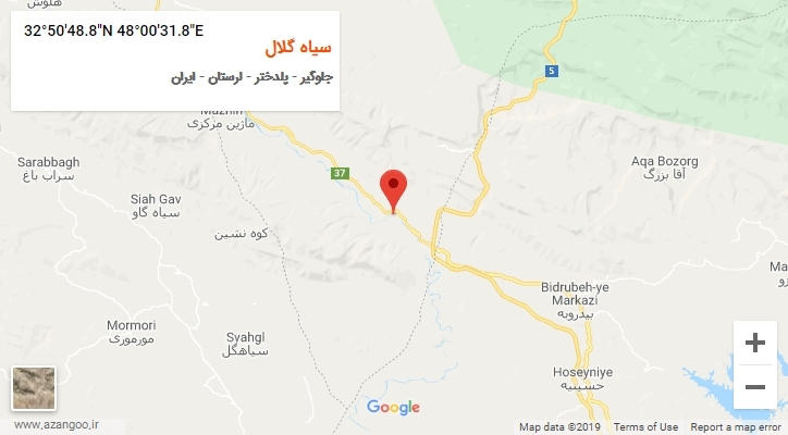 روستای سیاه گلال بر روی نقشه