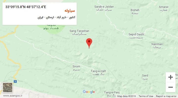روستای سیاوله بر روی نقشه