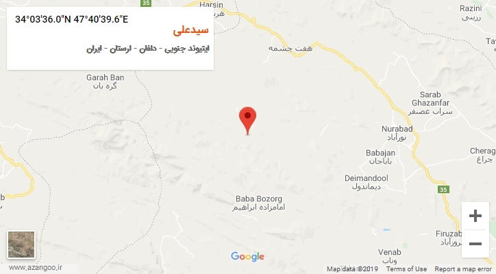 روستای سیدعلی بر روی نقشه