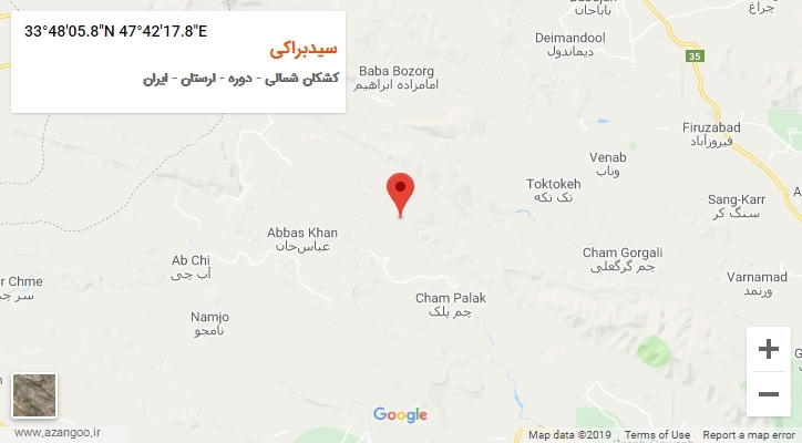 روستای سیدبراکی بر روی نقشه
