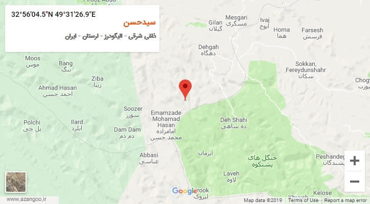 روستای سیدحسن بر روی نقشه
