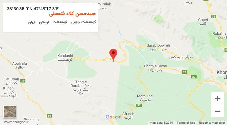 روستای صیدحسن کلاه فتحعلی بر روی نقشه