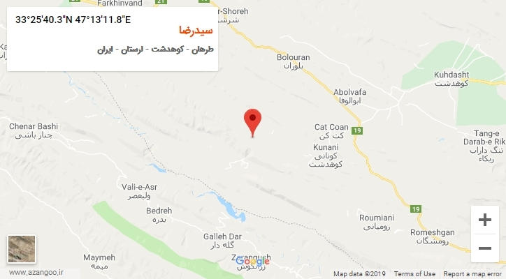 روستای سیدرضا بر روی نقشه