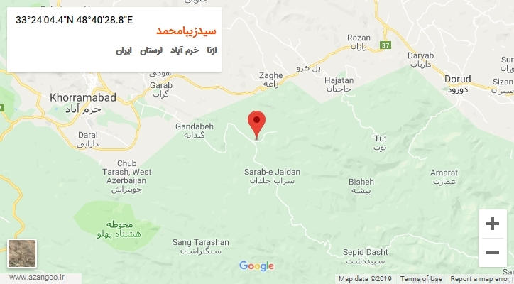 روستای سیدزیبامحمد بر روی نقشه