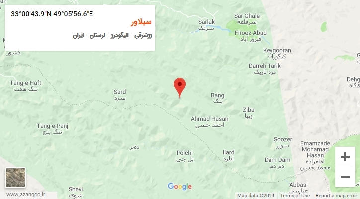 روستای سیلاور بر روی نقشه