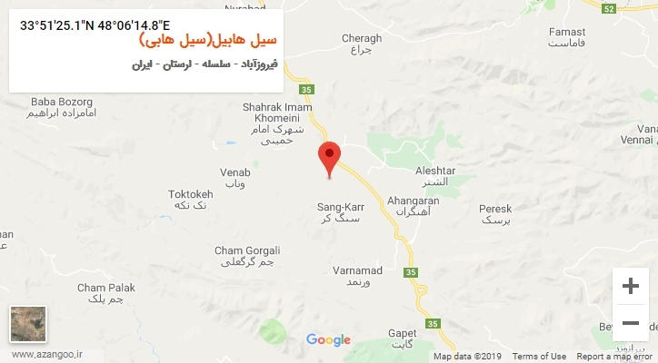 روستای سیل هابیل(سیل هابی) بر روی نقشه