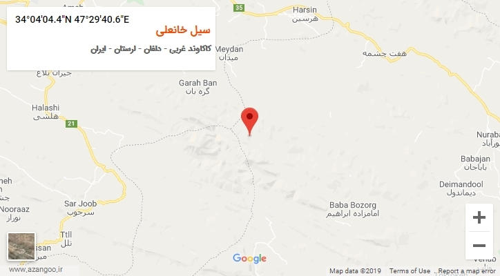 روستای سیل خانعلی بر روی نقشه