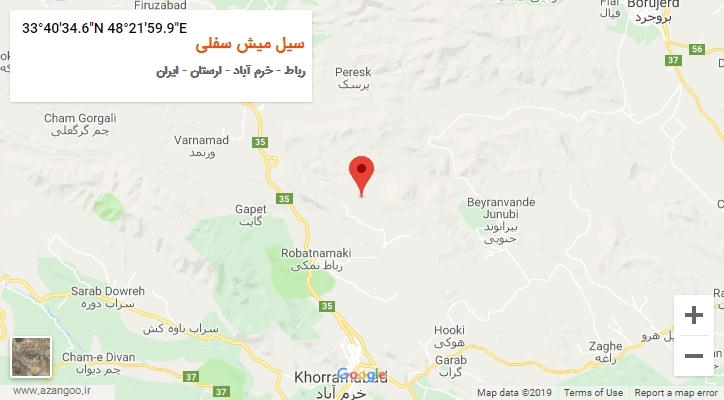 روستای سیل میش سفلی بر روی نقشه