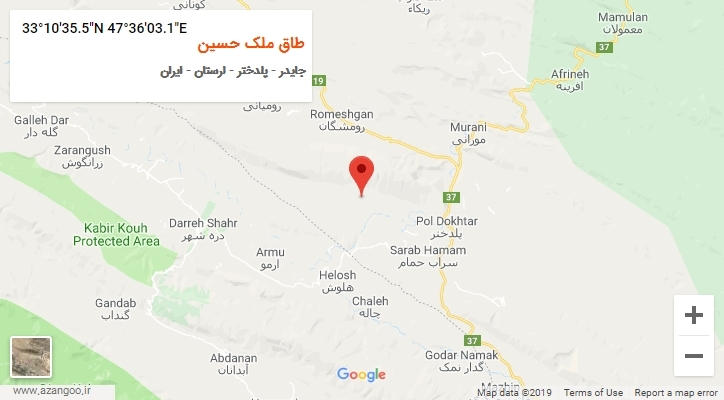 روستای طاق ملک حسین بر روی نقشه