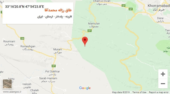 روستای طاق رزاله محمدآقا بر روی نقشه