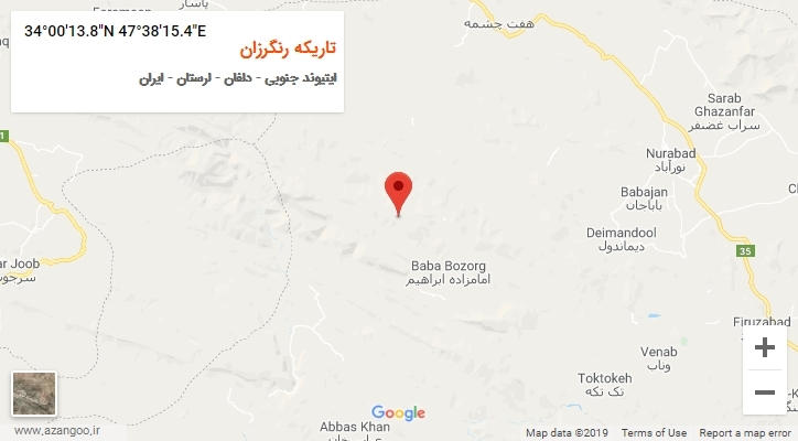 روستای تاریکه رنگرزان بر روی نقشه