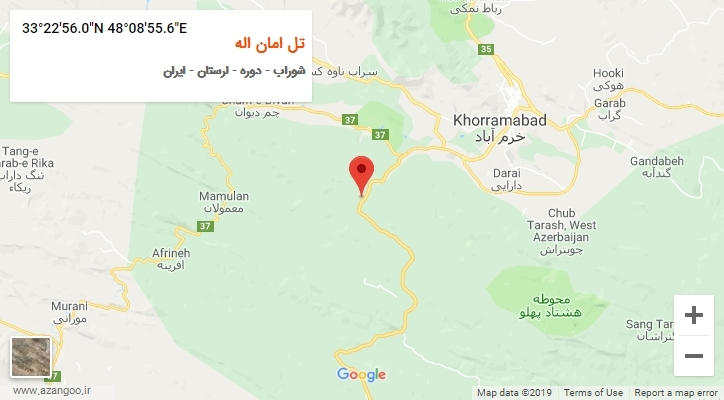 روستای تل امان اله بر روی نقشه