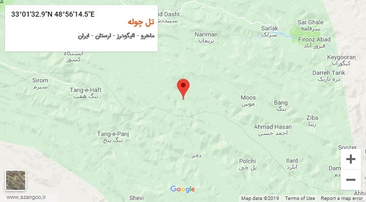 روستای تل چوله بر روی نقشه