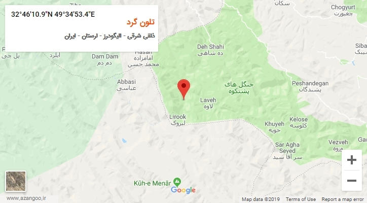 روستای تلون گرد بر روی نقشه