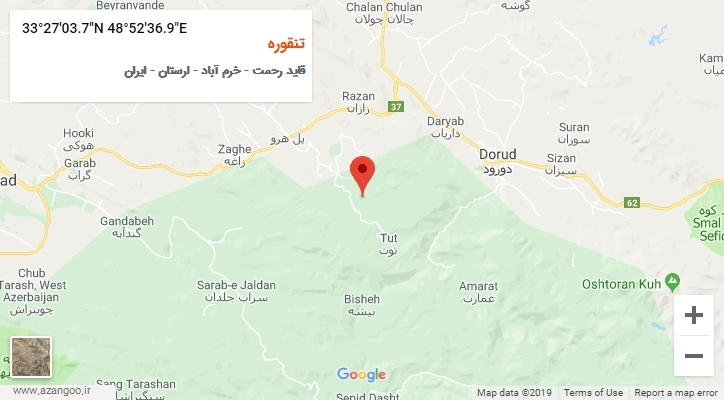 روستای تنقوره بر روی نقشه