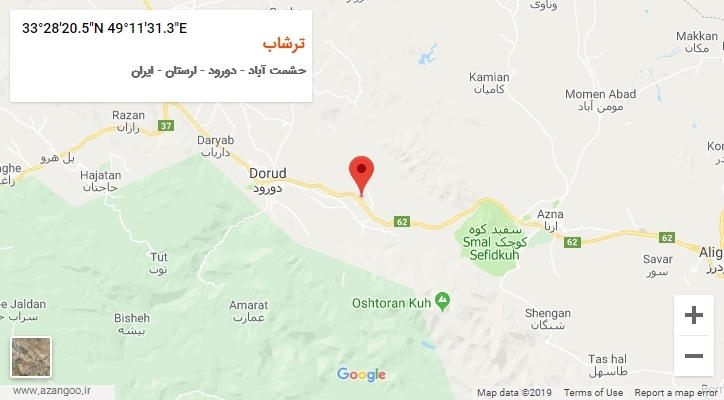 روستای ترشاب بر روی نقشه