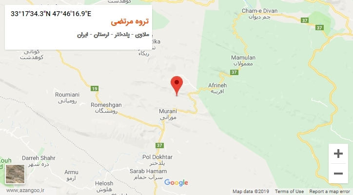 روستای تروه مرتضی بر روی نقشه