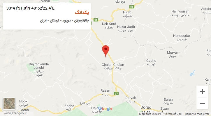 روستای یکدانگ بر روی نقشه