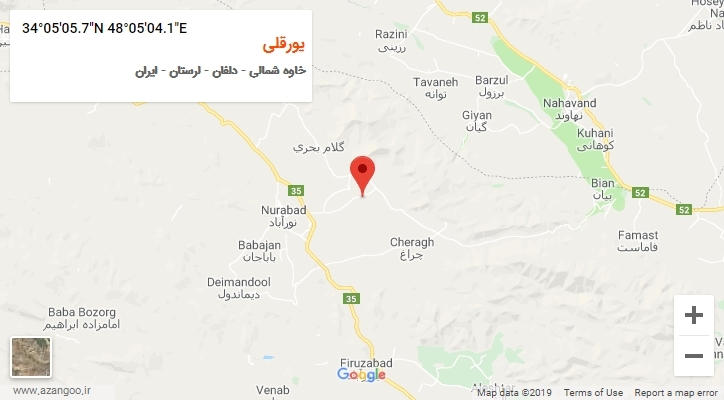 روستای یورقلی بر روی نقشه