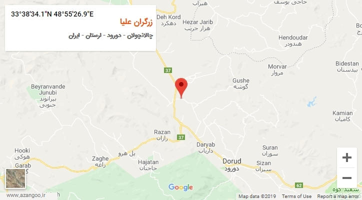 روستای زرگران علیا بر روی نقشه