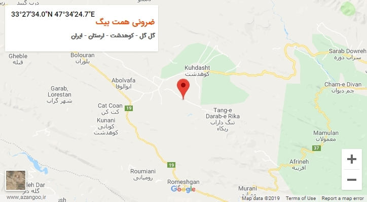 روستای ضرونی همت بیگ بر روی نقشه