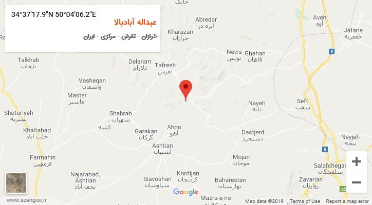 روستای عبداله آبادبالا بر روی نقشه
