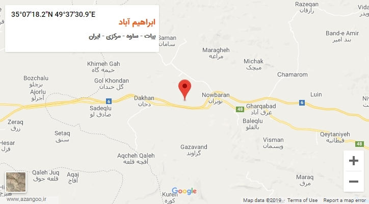 روستای ابراهیم آباد بر روی نقشه