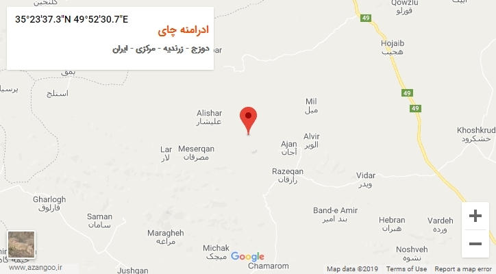 روستای ادرامنه چای بر روی نقشه