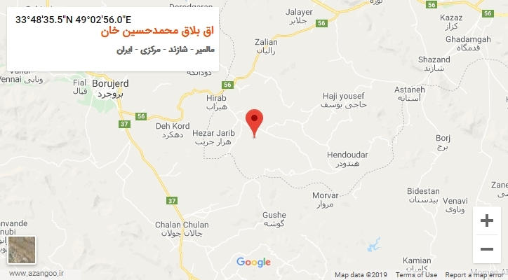 روستای اق بلاق محمدحسین خان بر روی نقشه