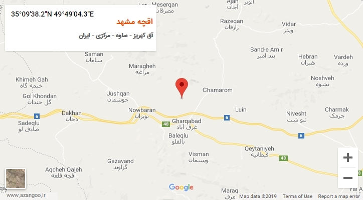 روستای اقچه مشهد بر روی نقشه